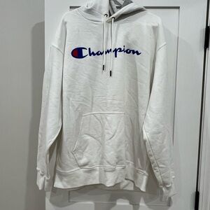 Champion White Pullover Hoodie